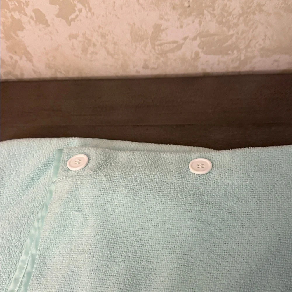 Light Green Terry Cloth Fabric Shower Wrap